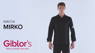 Giblor´s Kuchársky plášť MIRKO NERO, 2XL