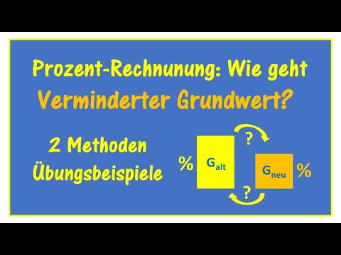 Prozentrechnen: Verminderter Grundwert: Zwei Methoden - Mit  Beispielaufgaben (Abnahmefaktor)