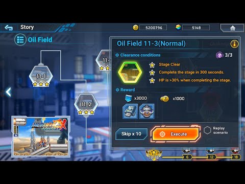 ROCKMAN X DIVE OFFLINE : Oil Field 11-3 (Normal) Deep Element Hidden