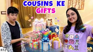 Download lagu COUSINS KE GIFTS | Ep 852 | Party with Mausi | Family Vlog | Aayu and Pihu Show mp3