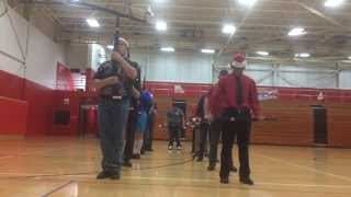 preview picture of video 'Portage High School MCJROTC - Honor Guard - Christmas Party 2014'