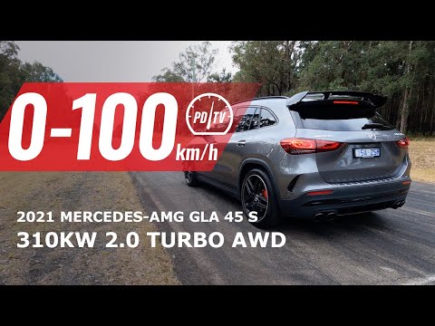 2021 Mercedes-AMG GLA 45 S 0-100km/h & engine sound