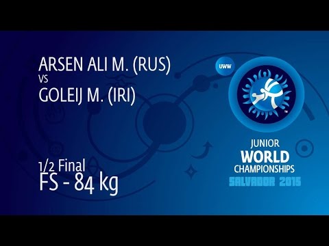 1/2 FS - 84 kg: M. GOLEIJ (IRI) df. M. ARSEN ALI (RUS) by TF, 13-3