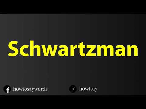 How To Pronounce Schwartzman