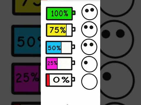 Battery lowing 100 to 0% | Emoji Battery Animation | Battery Shorts #1