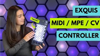 Video thumbnail for Intuitive Instruments Exquis MPE Controller (w/ hardware synths & Eurorack) by Sarah Belle Reid