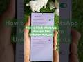 How To Block WhatsApp Messages From Unknown Accounts Shorts Youtubeshorts
