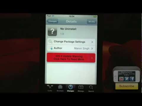 Remove The Uninstall Button When In Editing Mode, No Uninstall Cydia Tweak Review