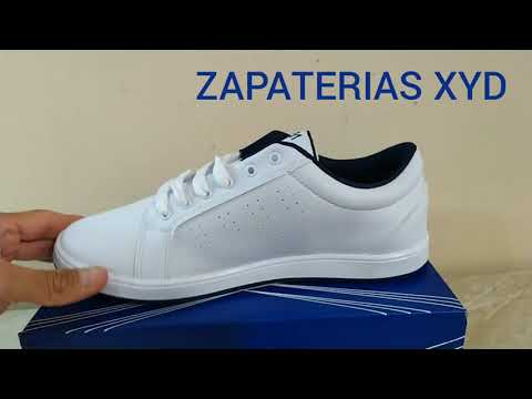 thumbnail video image 2 of TENIS ESCOLAR JUVENIL APT Premium UNISEX BLANCO-MARINO MOD.251, 2 of 6