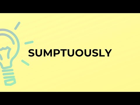 What is the meaning of the word SUMPTUOUSLY?