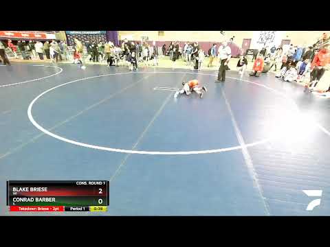 70 Lbs Cons. Round 1 - Blake Briese, WI Vs Conrad Barber, IL 9564