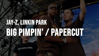 Jay-Z &amp; Linkin Park - Big Pimpin&#39; / Papercut [Clean - Lyrics]