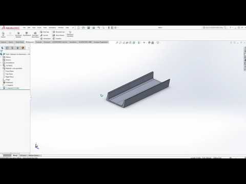 Creating a simple channel shape in Solidworks using the Weldments tab