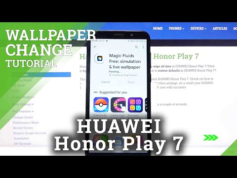 How to Apply Live Wallpaper Magic Fluids in HUAWEI Honor Play 7 – Refresh Wallpaper