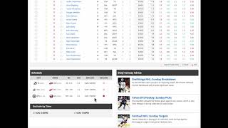 RotoWire NHL Lineup Optimizer Tutorial