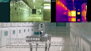 Quadruped robot dog inspecting in State Gird of China