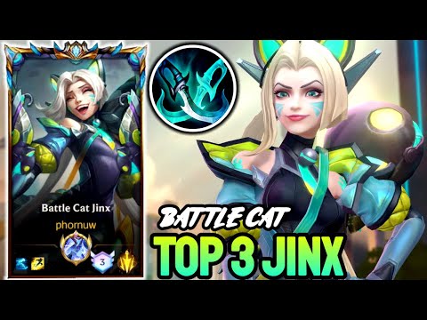WILD RIFT BATTLE CAT JINX - TOP 3 JINX GAMEPLAY - CHALLENGER RANKED