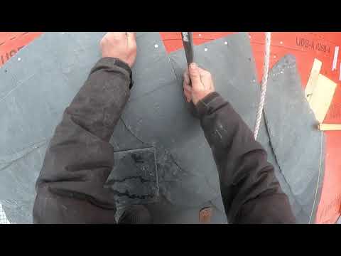 Live vom Schieferdach in Bad Lausick - Kehlbrett einbauen - Schieferdecker aus Sachsen