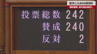 【速報】歌手にもBGM使用料 権利創設、海外進出後押し