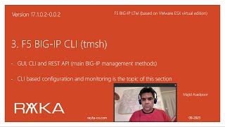 3. F5 BIG-IP CLI with tmsh