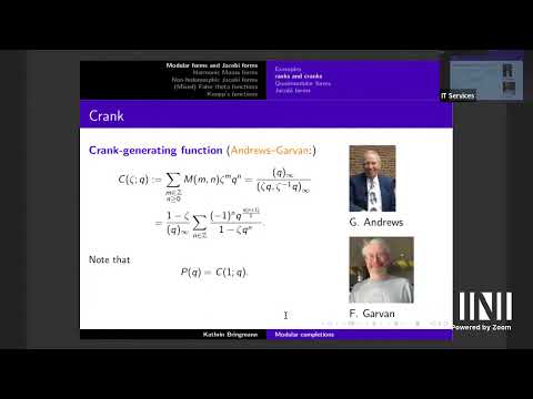 Prof. Kathrin Bringmann | Modular completions