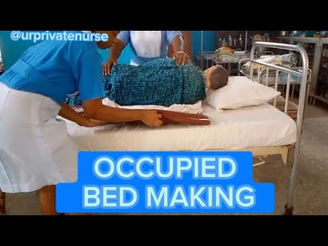 BED MAKING: HOW TO MAKE AN OCCUPIED BED#health #nursing #procedurevideo