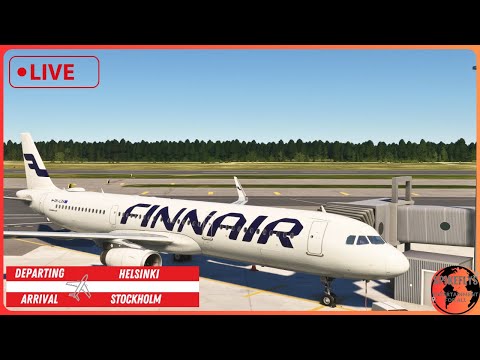 MSFS LIVE | Fenix A321 | Real world Finnair OP l Helsinki - Stockholm