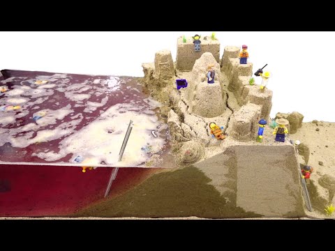 LEGO DAM BREACH EXPERIMENT - SAND CASTLE