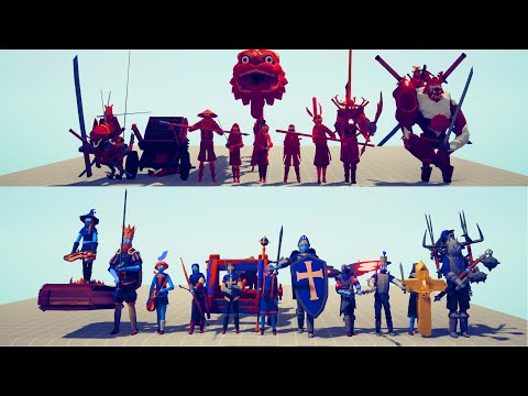 MEGA DYNASTY TEAM vs MEGA MEDIEVAL TEAM - Totally Accurate Battle Simulator | TABS