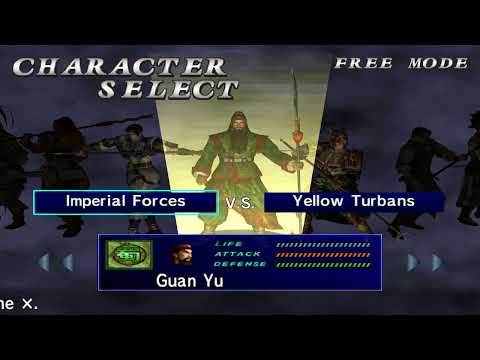 Dynasty Warriors 2 All Characters With Voice Select Quote and Pose