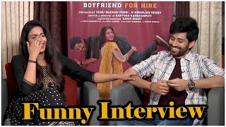 Boyfriend For Hire Movie Team Funny Interview | Viswant | Malavika Satheesan | TFPC Exclusive video