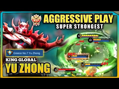 AGGRESSIVE PLAY!! KING YU ZHONG HYPER CARRY! Best Build Top 1 Global Yu Zhong Gameplay
