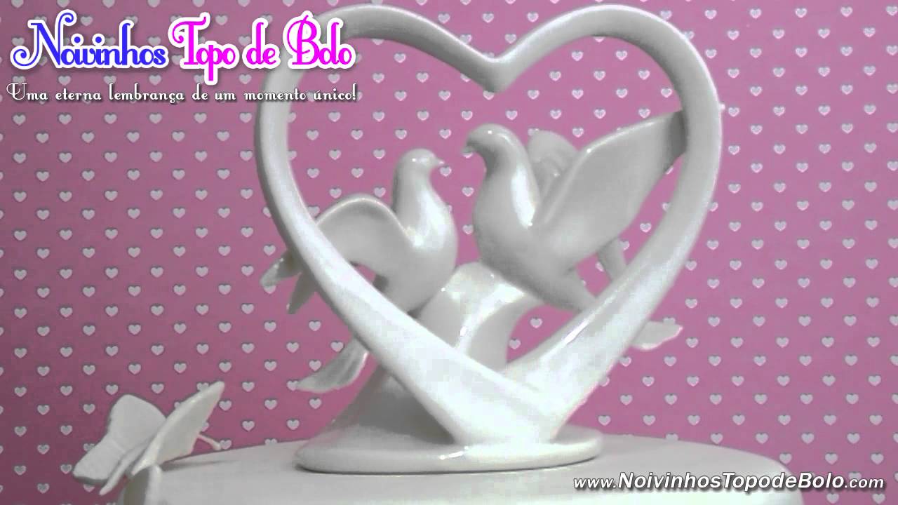 Pombinhos para Topo de Bolo de Casamento