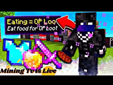 OP Mining Item Revealed while Eating! #1 Minecraft Stream!