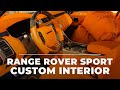 Range Rover Sport 2021 Custom Orange Interior & Matching Leather Bags