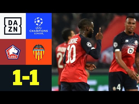 90+5! Joker Ikone rettet Lille ersten Punkt: OSC Lille - Valencia 1:1 | UEFA Champions League | DAZN