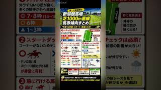 新潟競馬場芝1000m 千直　データ分析　馬券傾向　#競馬予想 #中央競馬予想 #horse #競馬 #馬券