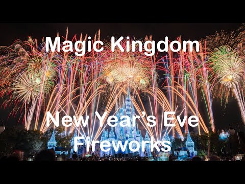 New Year's Eve Fantasy in the Sky Fireworks at the Magic Kingdom (4K)