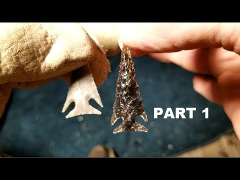 846 - Flintknapping Ishi's "Grizzly Bear's Hiding Place" Arrowhead 1/2