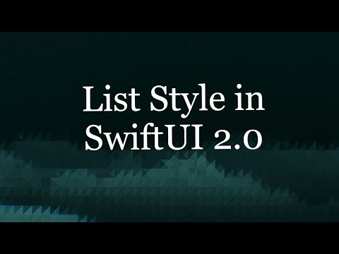 List Style SwiftUI 2.0