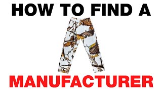How To Find A Manufacturer For Your Clothing Brand