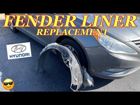 HYUNDAI SONATA INNER FENDER LINER REPLACEMENT - How to Change the fender liner on a Hyundai/Kia