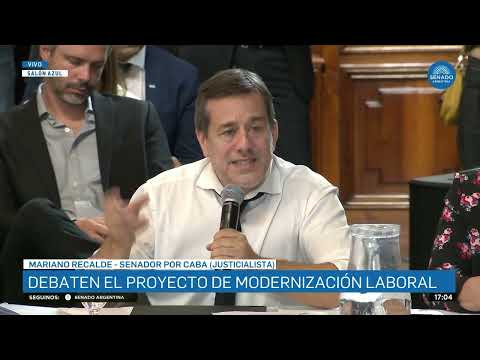 SENATOR MARIANO RECALDE - PLENARY SESSION ON WORK AND BUDGET 18-12-25