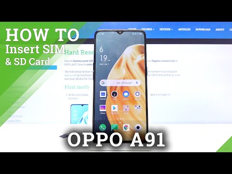 How to Install SIM & SD Card in OPPO A91 – Insert Nano SIM & Memory Card