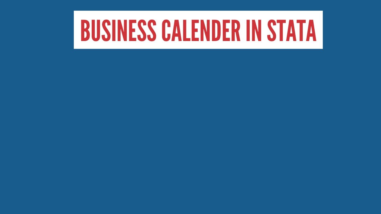 How to use Business Calender in Stata