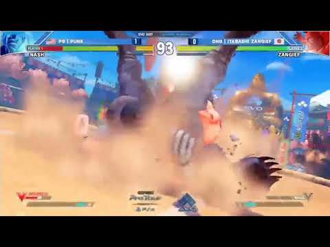 SFV EVO 2017 PG Punk VS Itazan perfect round and 1 pixel comeback round Winner's Semifinals.