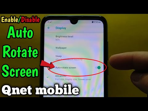 How to enable/disable auto rotate screen on Qnet mobile C32