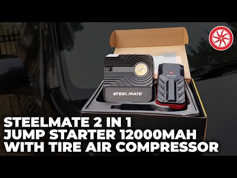 2 in 1 Jump Starter 12000mAh With Tire Air Compressor