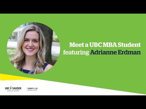 Meet a UBC MBA Student Event ft  Adrianne Erdman Nov 4 2021