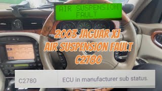 Jaguar XJ Air Suspension Fault C2780 ECU Manufacturer Sub Status